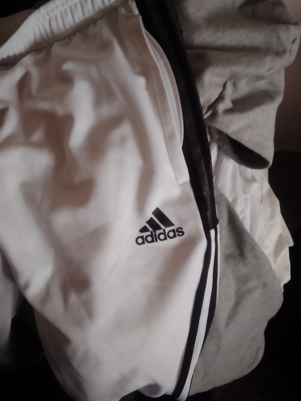 adidas White and Black Athletic Shorts